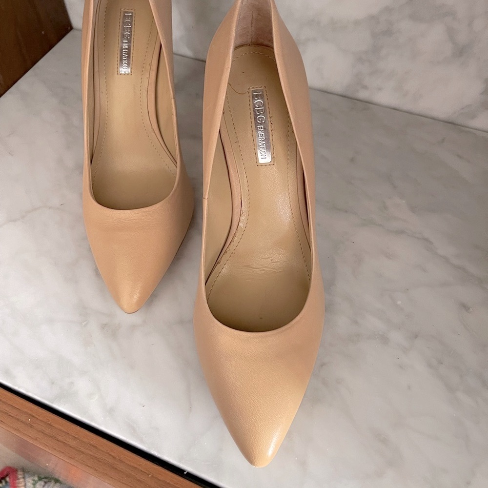 BCBG Faux Leather Heels (4 in.)